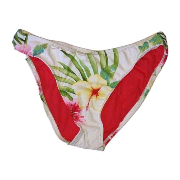 NWT Sz 6 Women's Athena Tropical Swim Pant Bikini Bottom Colorful Floral - Picture 1 of 4